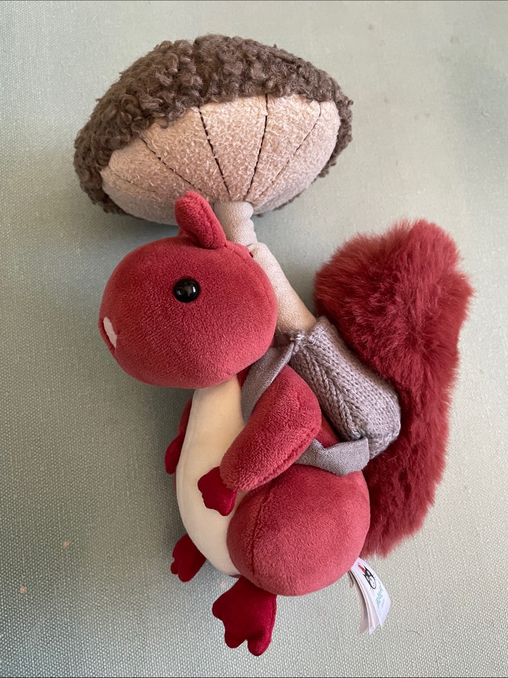 Jellycat Fungi Forager Squirrel with Mushroom Plush + Jungle Tails Book